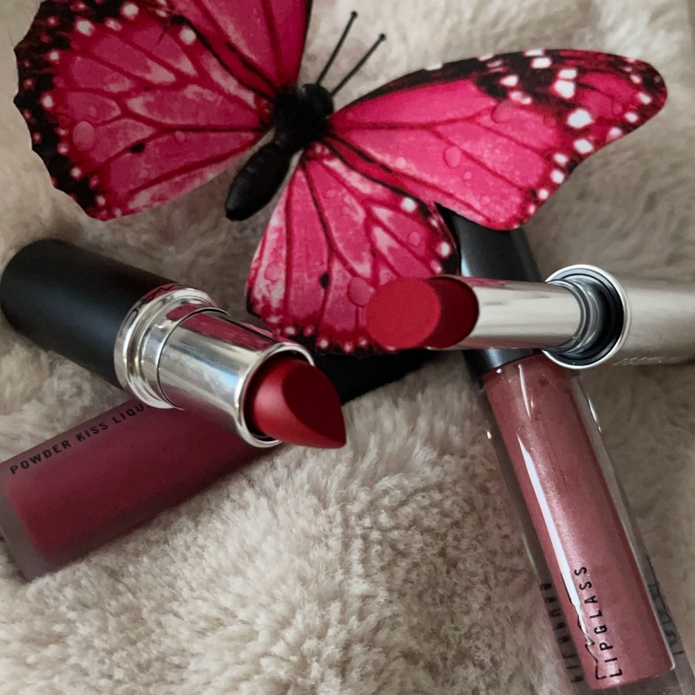 MAC Cosmetics Bold Red Lipstick and Gloss Set